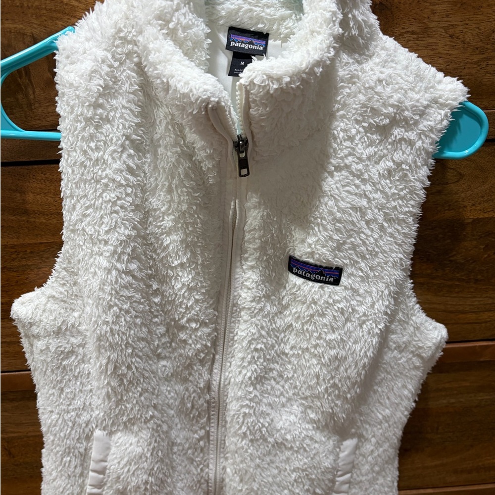 Patagonia White Fuzzy Kids Jacket